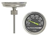 Outdoorchef Grillthermometer bis 400 °C | Deckelthermometer Klassisch mit extra großem Ziffernblatt