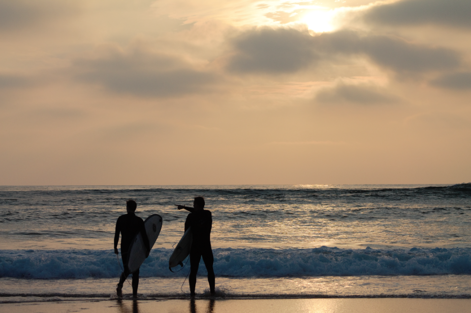 Surfen in Hossegor: Nachmittags am Plage des Bourdaines