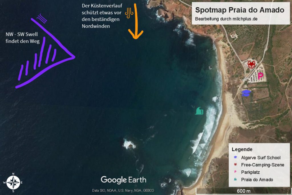 Surfen an der Algarve: Der Free-Camping Spot Amado