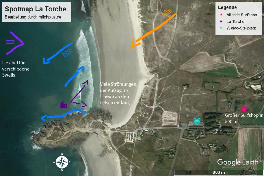 Surfen in Frankreich: Spotmap von la Torche