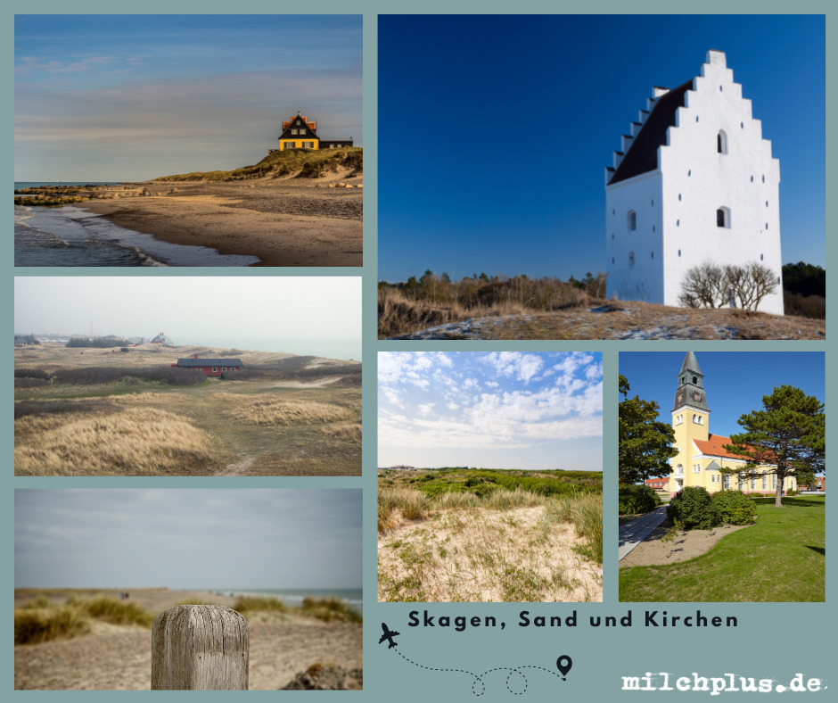 Roadtrip Dänemark: Eine Grafik mit Eindrücken aus Skagen in Dänemark