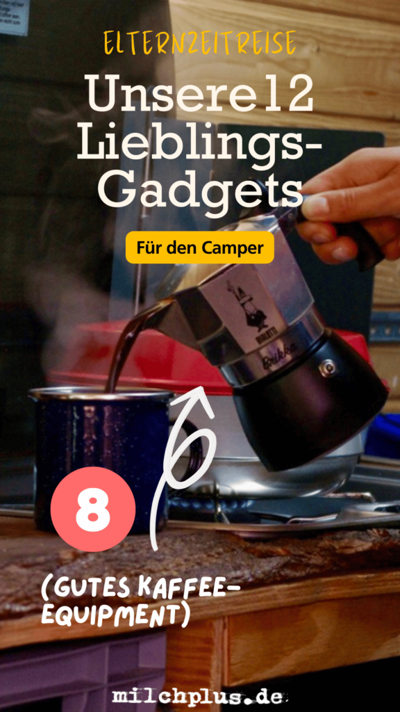 Die besten Camping Gadgets: ein Pinterest Pin zum merken 