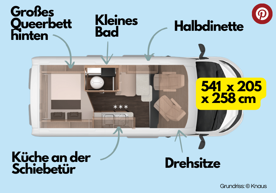 Wohnmobil Grundriss: Knaus Boxlife Pro Grundriss