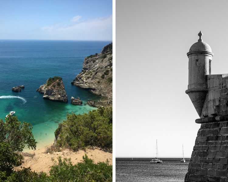 Roadtrip Portugal: Strand bei Sesimbra und Wehranlage am Cabo Espichel