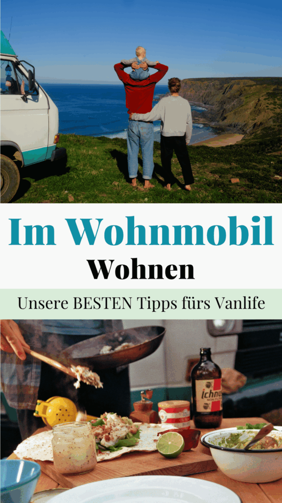 Wohnen im Wohnmobil: Pinterest Pin 3 mit Collage