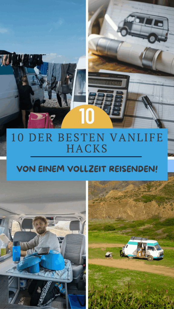 Wohnen im Wohnmobil: Pinterest Pin 2 mit Collage